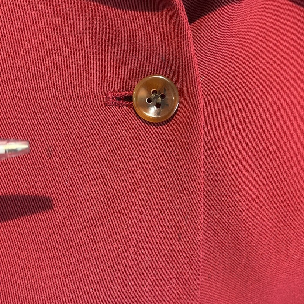 Y2K VALERIE STEVENS RUSSETT RED CREPE RELAXED FIT BLAZER LAGENLOOK PLUS SZ 16W - Picture 6 of 7